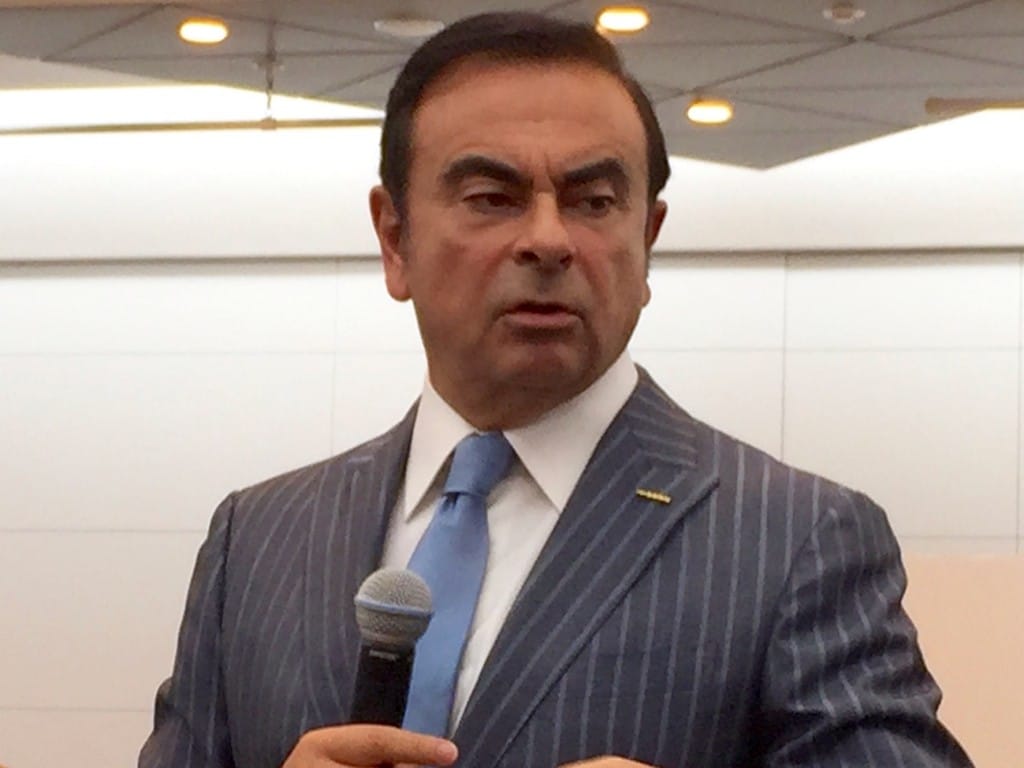 Nissan CEO Carlos Ghosn, at the 2015 Tokyo Motor Show