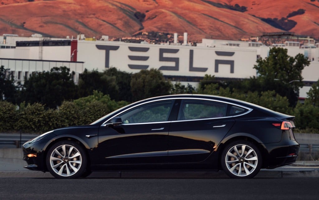 2017 Tesla Model 3, in photo tweeted by Elon Musk on July 9, 2017